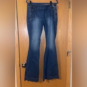 Express High Waisted Mariner Sailor Flare Flare Jeans Size 12L